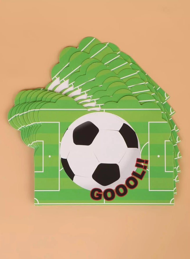 10pcs Soccer Print Invitation  - Image 2