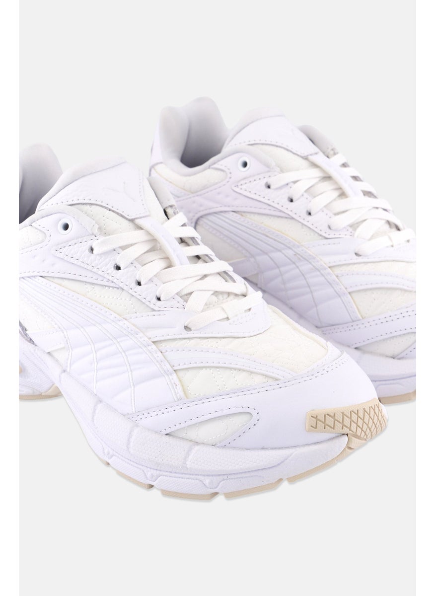 Puma x Select Kids Boy Velophasis Luxe Lace Up Outdoors Shoes, White Combo  - Image 4