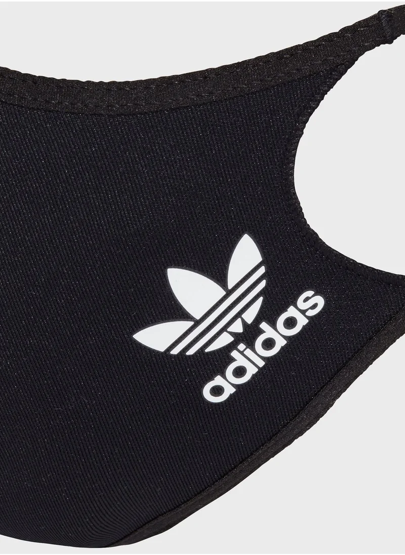 adidas Originals 3 Pack Logo Face Mask