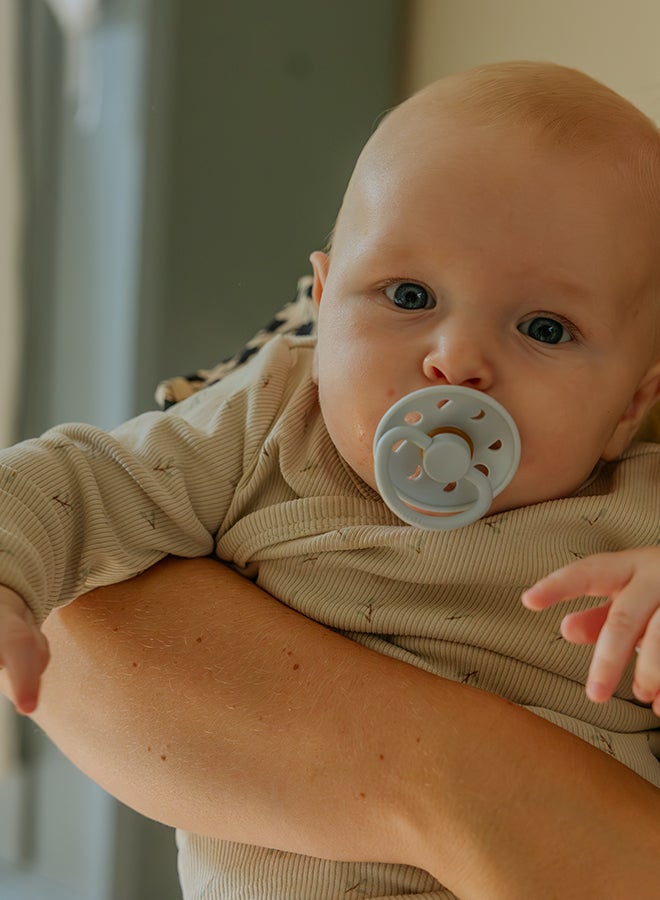 FRIGG Moon Phase Latex Baby Pacifier 6-18M 2-Pack Croissant/Portobello - Size 2 - Image 5