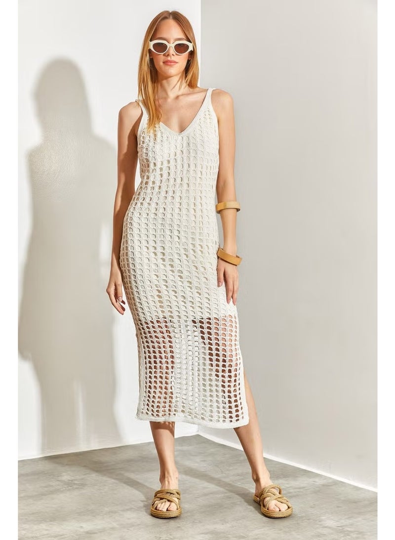 Shade Strappy Openwork Knit Dress - Image 1