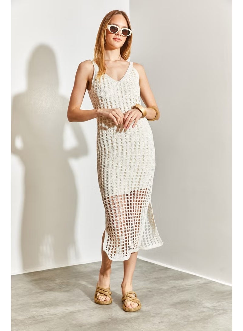 Shade Strappy Openwork Knit Dress - Image 3