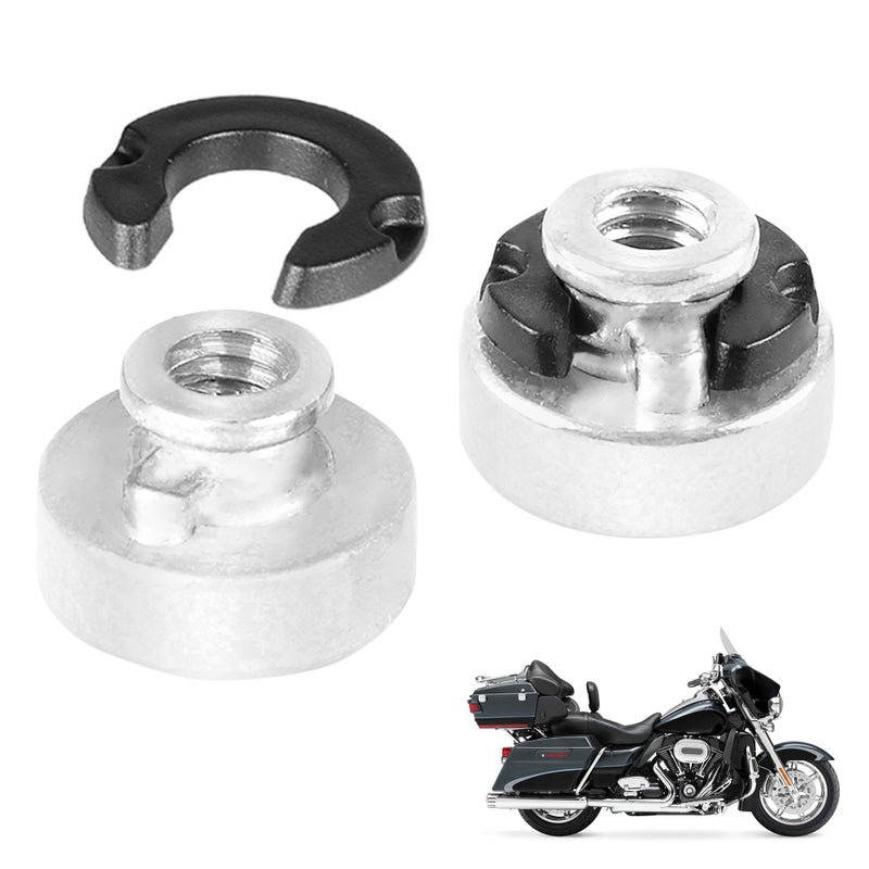 BAKAFOH 2 Pcs Rear Fender Seat Nut Mount Kit Fit for Harley Electra Glide Road King Street Glide Sportster Softail Dyna 19962024 Accessories Chrome Style - Image 3