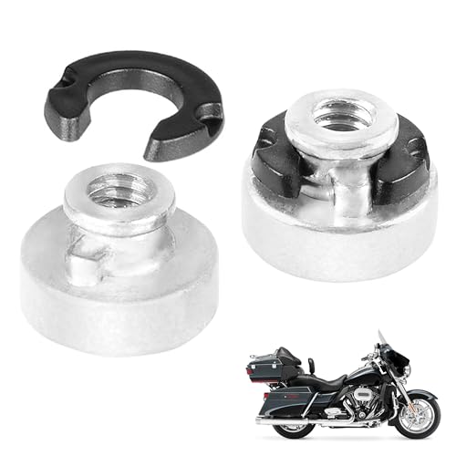 BAKAFOH 2 Pcs Rear Fender Seat Nut Mount Kit Fit for Harley Electra Glide Road King Street Glide Sportster Softail Dyna 19962024 Accessories Chrome Style - Image 1