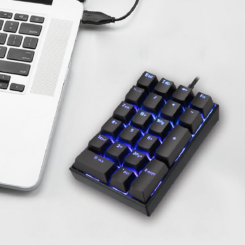 Mechanical Keyboard: Black, OUTEMU Blue Switch, Type-C Bidirectional Plug - Plug And Play, Compact Numeric Keypad For Gaming, Typing, Laptop Users, Cashier Desks, Banks - Image 4