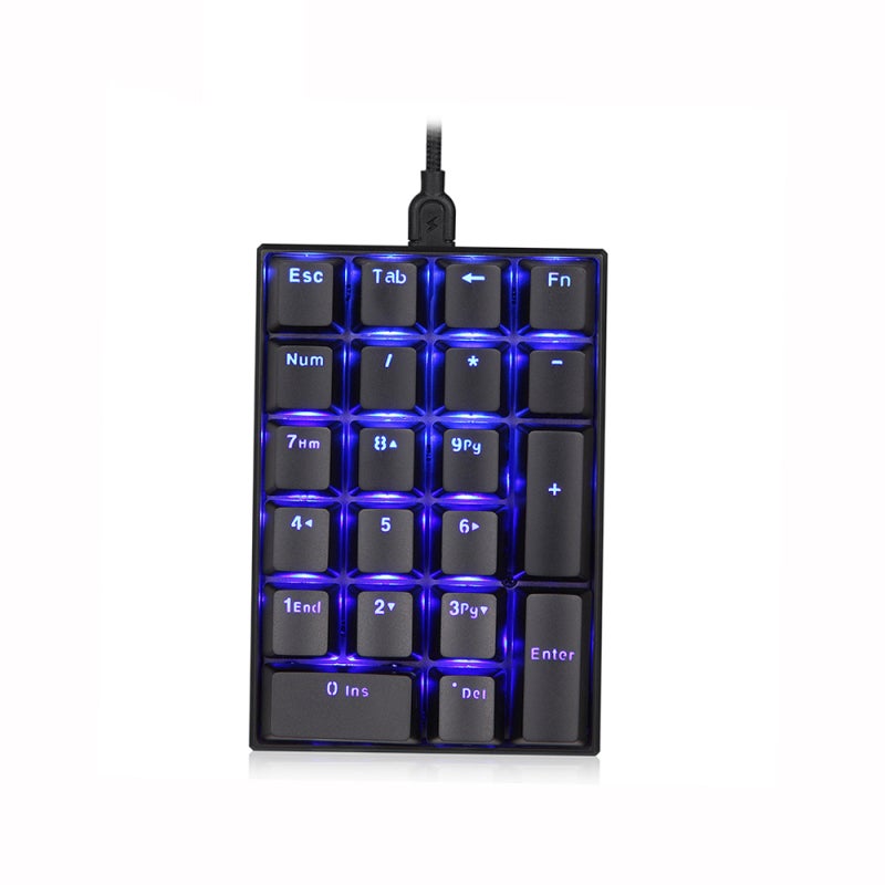 Mechanical Keyboard: Black, OUTEMU Blue Switch, Type-C Bidirectional Plug - Plug And Play, Compact Numeric Keypad For Gaming, Typing, Laptop Users, Cashier Desks, Banks - Image 1