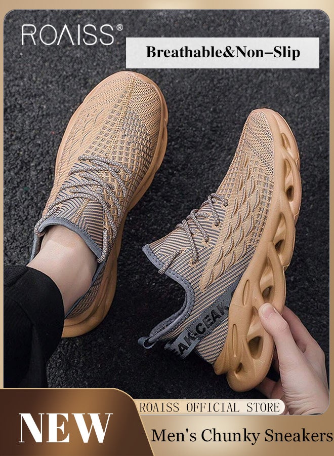 roaiss Oversize Ultralight Men's Free Running Shoes for Men Cushioning Designer Sneakers Spring Sock Sports Jogging Shoes Male Footwear - Image 4