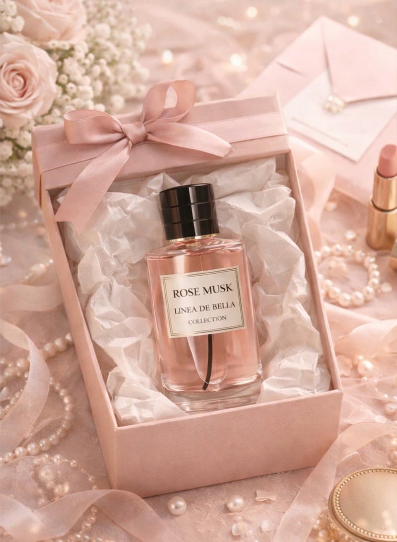Linea De Bella Rose Musk Eau De Parfum 100ML | Long Lasting Rose Perfume for Women with Musk & Powdery Notes - Image 4