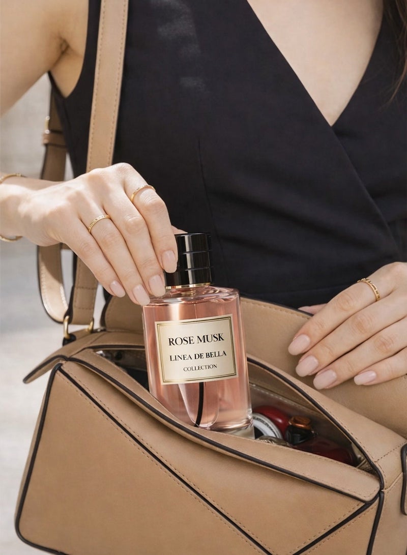 Linea De Bella Rose Musk Eau De Parfum 100ML | Long Lasting Rose Perfume for Women with Musk & Powdery Notes - Image 5