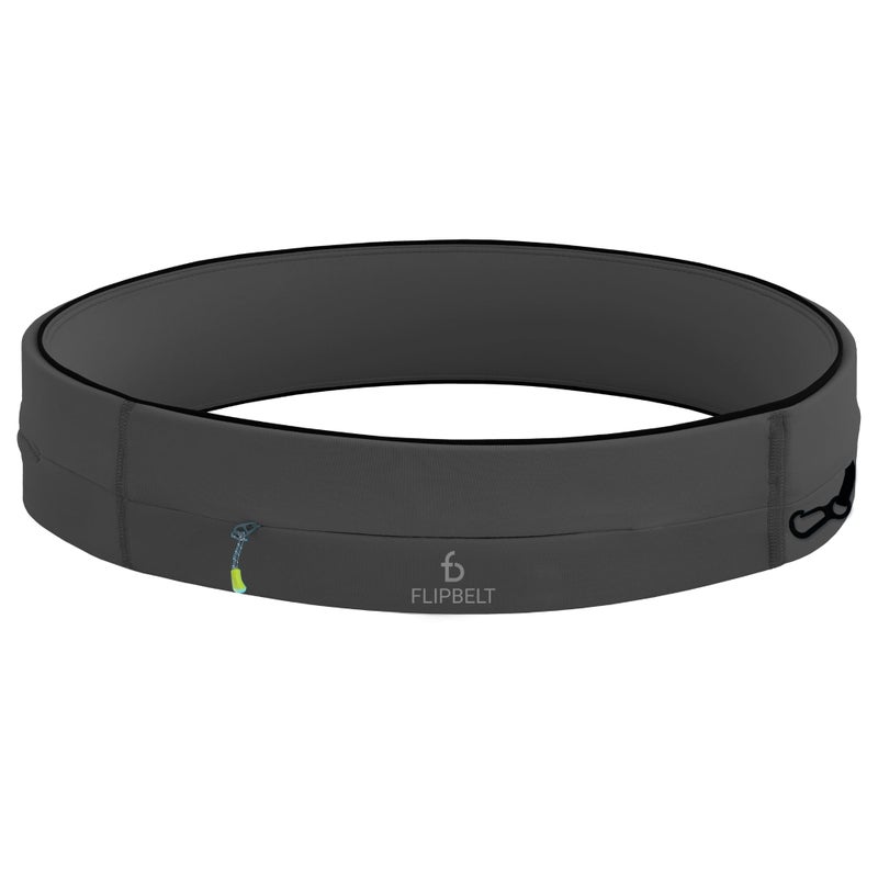 FlipBelt Zipper Running Belt, Waist Pack for Fitness and Running Fanny Pack for Women Men Phone Keys Money US Company - [Carbon] - [Large] - Image 1