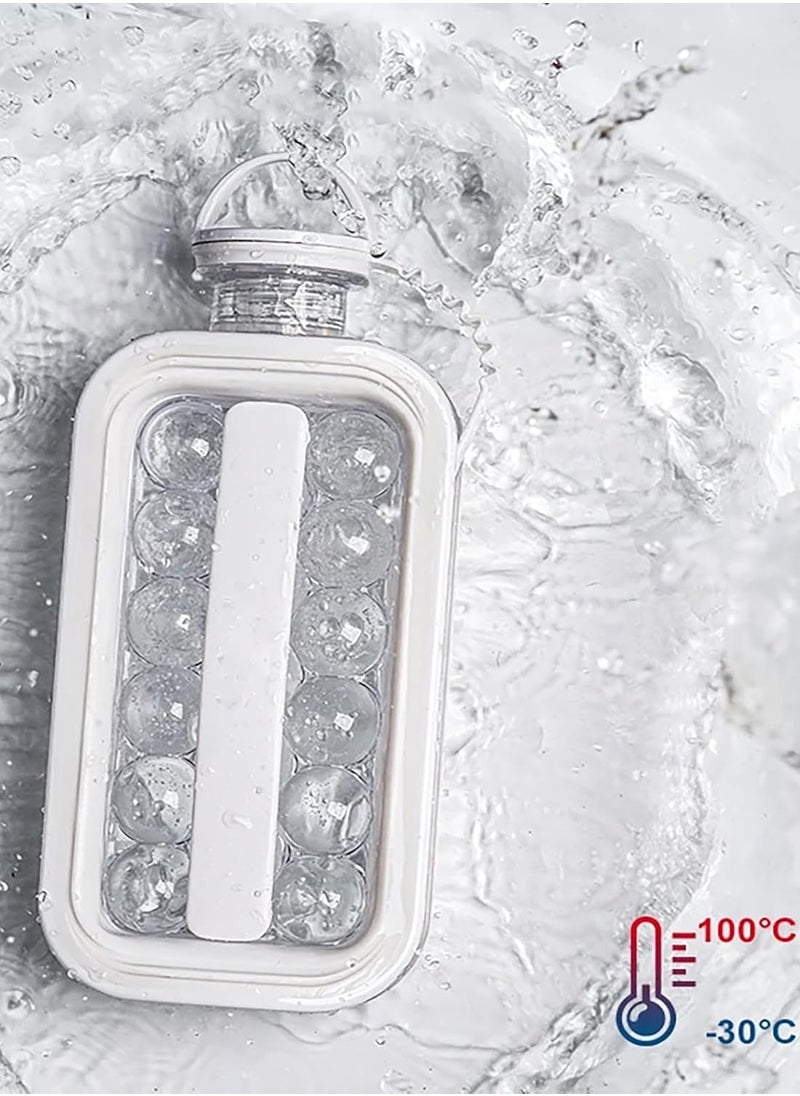 Beauenty - Ice Cube Trays 2 in 1 Portable Ice Ball Maker Kettle With 17 Grids Flat Body Lid Cooling Ice Pop/Cube Molds For  Cocktail ,Coffee , Juice, Water - Image 1