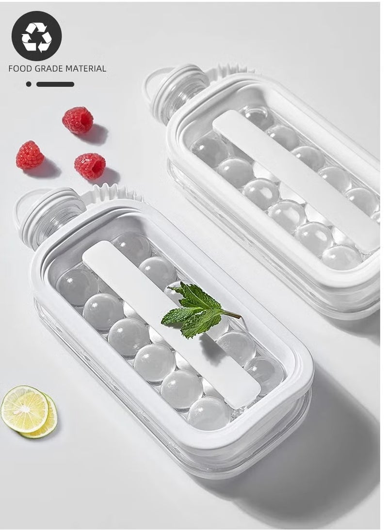 Beauenty - Ice Cube Trays 2 in 1 Portable Ice Ball Maker Kettle With 17 Grids Flat Body Lid Cooling Ice Pop/Cube Molds For  Cocktail ,Coffee , Juice, Water - Image 1