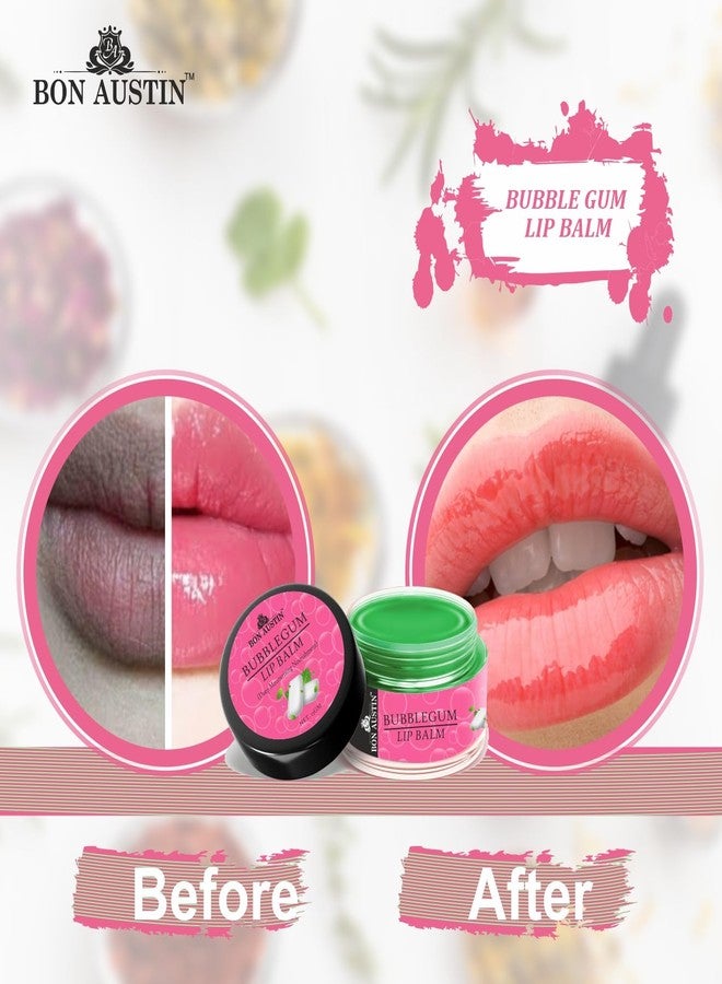 Bon Austin Bubble Gum and Vanilla Extract Lip Balms | For Dry, Cracked and Chapped Lips | Lip Protection & Nourishment | Combo of 2 Items (Each, 15gms) - Image 4