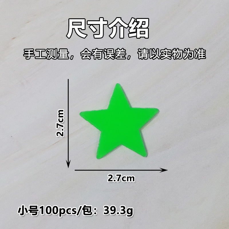 Star Luminous Wall Decoration Patch 3D Luminous Stereo Wall Sticker Fluorescent Sticker Star Decoration 100Pcs Outfit Manufacturer - Image 3