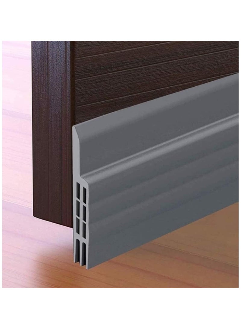 TEGRILO Door Draft stopper, Bottom Seal for Exterior & Interior Doors Blocker for Insects Dust Noise and weather Stripping 2”W x 39”L (Grey) - Image 1