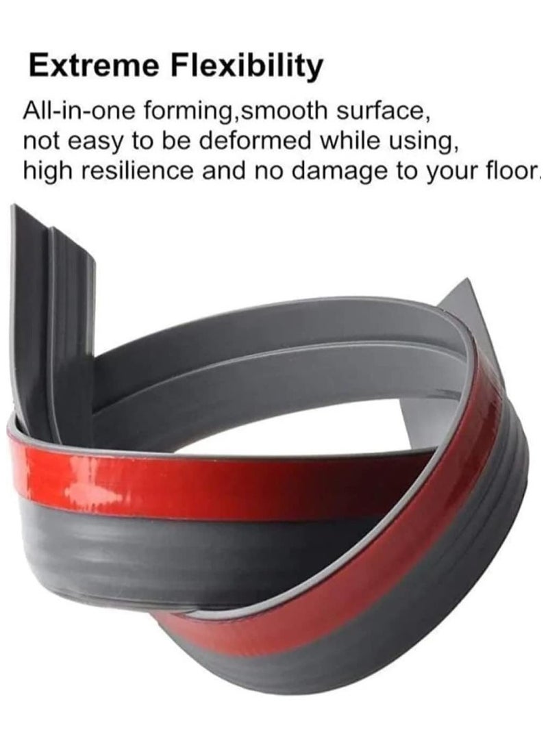 TEGRILO Door Draft stopper, Bottom Seal for Exterior & Interior Doors Blocker for Insects Dust Noise and weather Stripping 2”W x 39”L (Grey) - Image 2