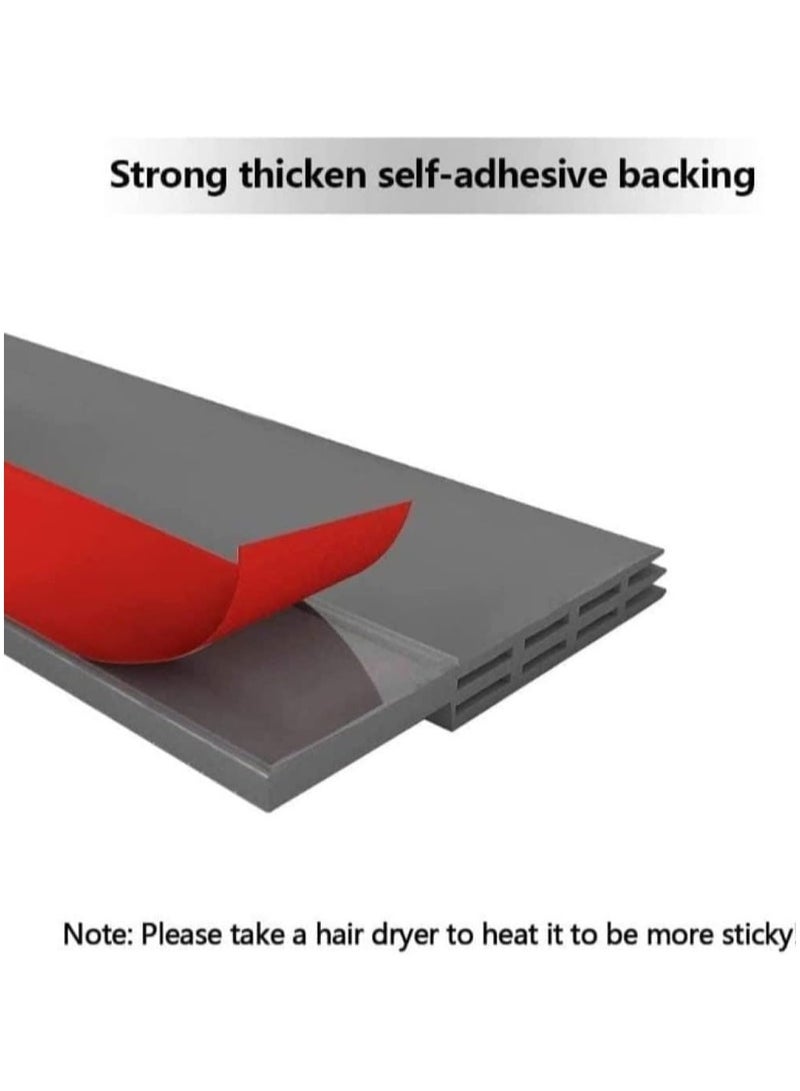 TEGRILO Door Draft stopper, Bottom Seal for Exterior & Interior Doors Blocker for Insects Dust Noise and weather Stripping 2”W x 39”L (Grey) - Image 4