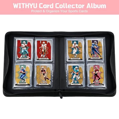 WITHYU Toploader Binder Holds 128 Top Loaders, 4 Pocket Ringless Card Holder for 3" x 4" Rigid Cards, Trading Card Album Small Top Loader Binder for Sports, TCG, MTG (Pink) - Image 4