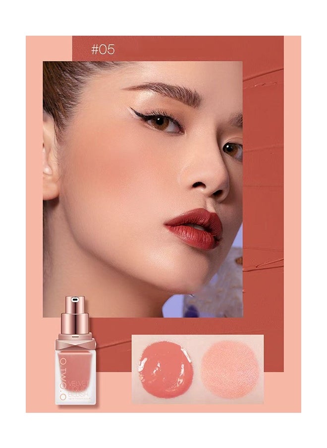 O.TWO.O Velvet Liquid Blush  Long lasting Blusher #05  - Image 2