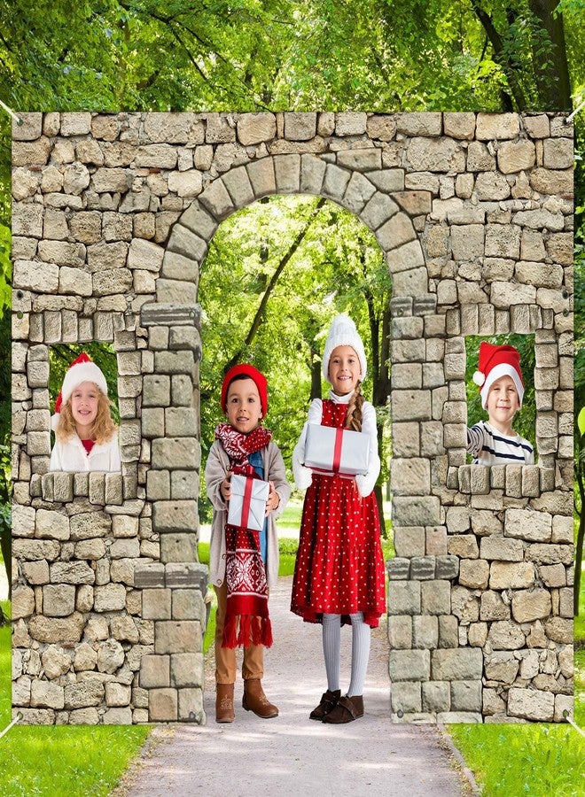 Oitnlaughter Nativity Bethlehem Porch Banners Bethlehem Cityscape Scene Door Decorations Nativity Christmas Story Scene Hanging Backdrop Porch Signs for Xmas Holiday Party Church VBS Photo Booth Prop Supplies - Image 4