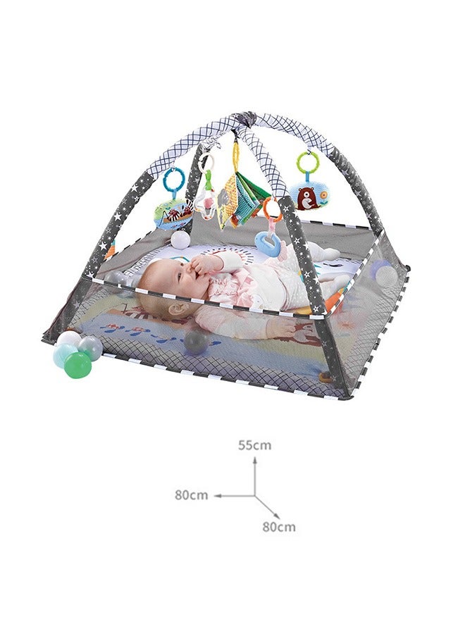 Baby Play mat Activity Gym&Ball Pit Included Balls Tummy Time Play Mat for Babies 0-12 Months,Grey. - Image 2