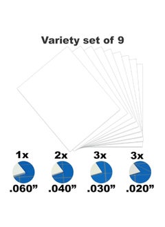 LITKO LITKO 8x10-inch Polystyrene Flexible Craft Sheets | Plasticard | Styrene Plastic Sheets | Modeling | Crafting | Scratch Building | Displays | White (Varity Pack)  - Image 3