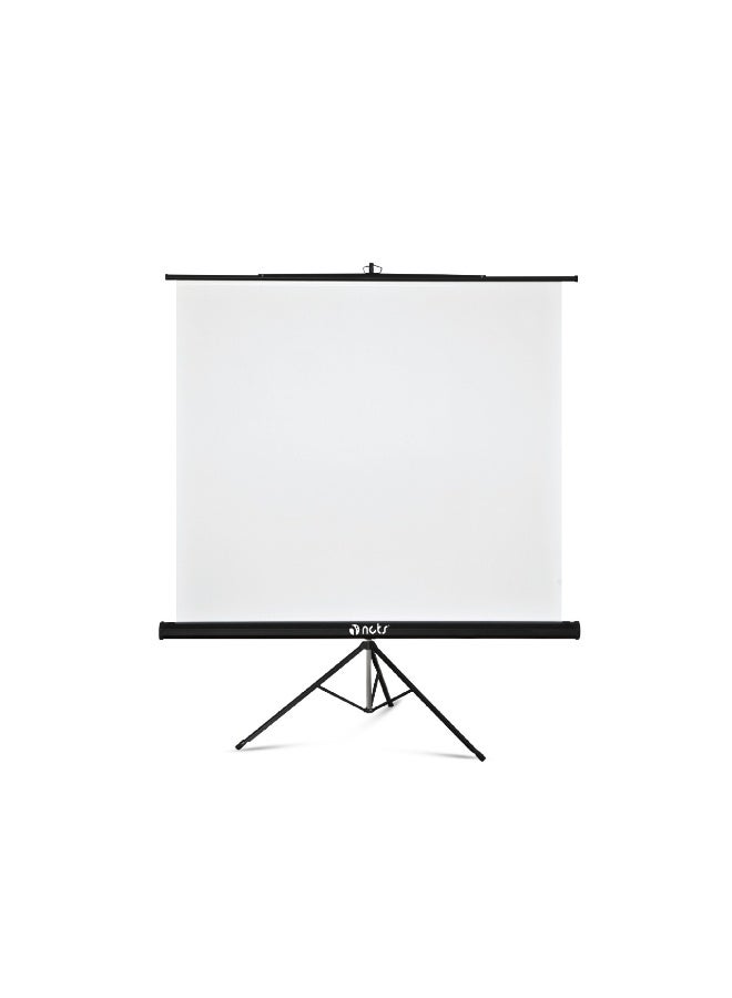 NCTS T200 T Series Tripod Projection Screen – 2.0 x 2.0M Matte Screen Surface with Quick Portable Foldable Design – Indoor & Outdoor, High Quality Display for UHD/HD Projector with Adjustable Height - Image 1