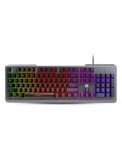 HP K100 Wired RGB Gaming Keyboard, Mechanical Switches, Full Sized Keypad, Anti-Ghosting, Integrated Metal Panel  - Image 1