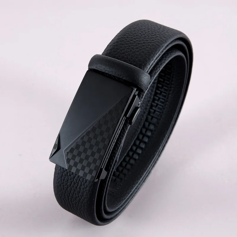 وليام بولو Williampolo Class Leather Men's Patterned Metal Buckle Belt
