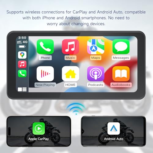 Spedal CL871 6.25" Motorcycle CarPlay ＆ Android Auto Screen, Full Body Waterproof, GPS Navigation for Motorbike, Bluetooth, Siri/G00gle Assistant - Image 2