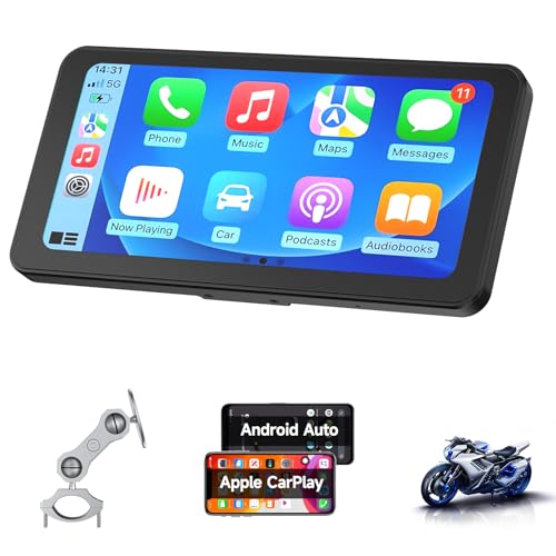 Spedal CL871 6.25" Motorcycle CarPlay ＆ Android Auto Screen, Full Body Waterproof, GPS Navigation for Motorbike, Bluetooth, Siri/G00gle Assistant - Image 1