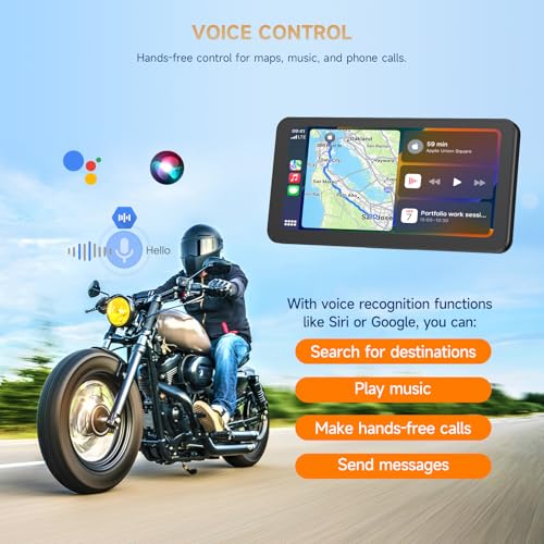 Spedal CL871 6.25" Motorcycle CarPlay ＆ Android Auto Screen, Full Body Waterproof, GPS Navigation for Motorbike, Bluetooth, Siri/G00gle Assistant - Image 3
