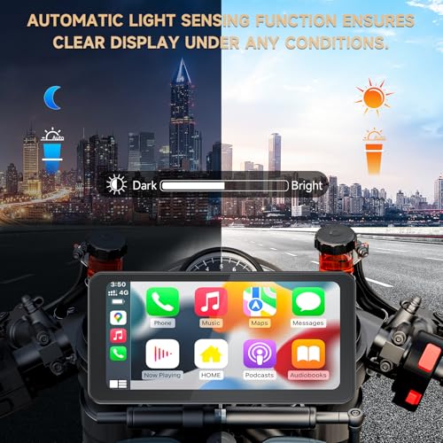 Spedal CL871 6.25" Motorcycle CarPlay ＆ Android Auto Screen, Full Body Waterproof, GPS Navigation for Motorbike, Bluetooth, Siri/G00gle Assistant - Image 5