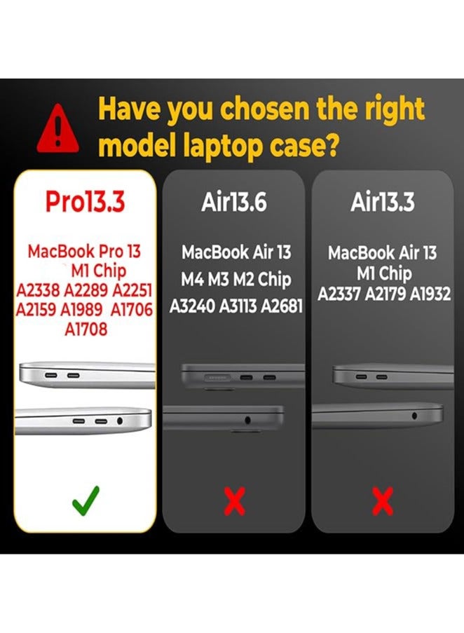 Mufaens Crystal Clear Case For MacBook Pro 13 inch Case M1 2016-2023 A2338/ A2251 A2289 A2159 A1989 A1706 A1708 Plastic Hard Shell Case Protective Cover (Clear) - Image 2