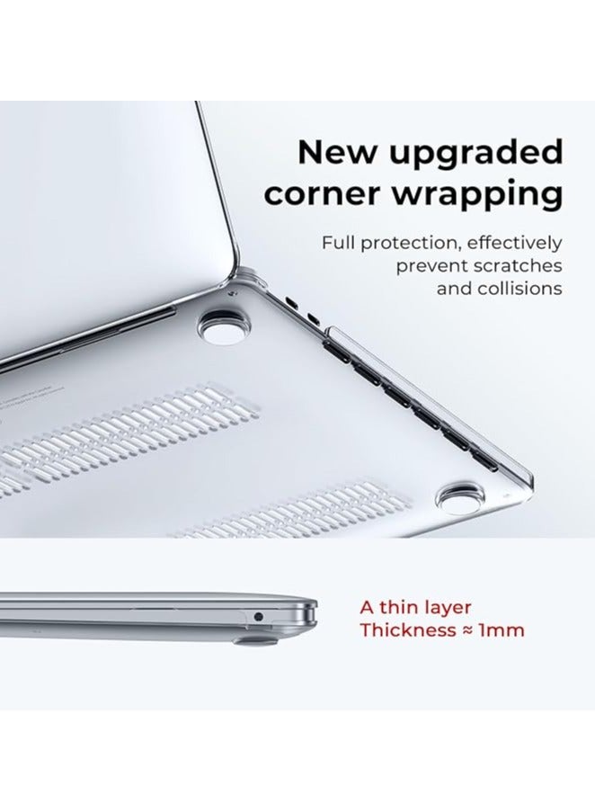 Mufaens Crystal Clear Case For MacBook Pro 13 inch Case M1 2016-2023 A2338/ A2251 A2289 A2159 A1989 A1706 A1708 Plastic Hard Shell Case Protective Cover (Clear) - Image 3