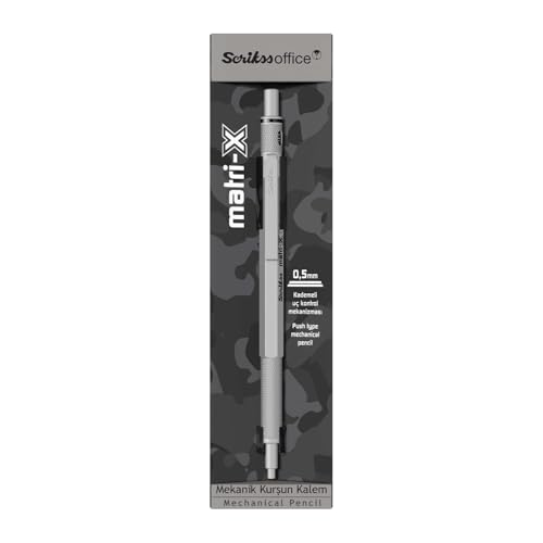 Scrikss 0.5mm Mechanical Clutch Lead Pen Pencil Light Gray Body Matri-X Series Eraser Included - Image 4