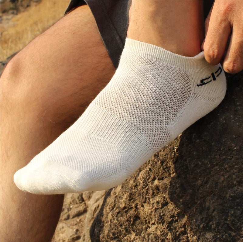 HEELIUM Men's Bamboo Socks | Ankle Length | Ultra-Soft & Sweat-wicking | Cushioned Sole with Anti-Bacterial Finish - Image 5