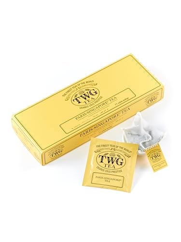 TWG Tea | Paris-Singapore Tea | Green Tea | Cherry Blossoms & Red Fruits | 15 Hand Sewn Cotton Teabags | Gift Set - Image 1