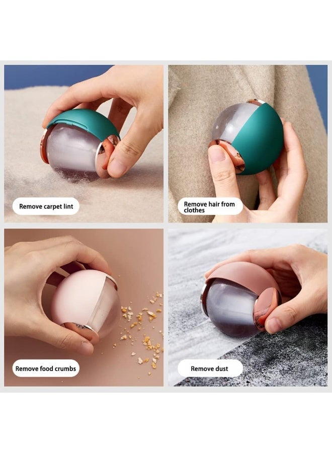 سبيس شوب كرة بكرة الوبر اللاصقة مزيل الشعر بكرة الوبر الجِل القابلة لإعادة الاستخدام مزيل الوبر الصغير محمول للسفر مقاوم للغبار أبيض - Image 2