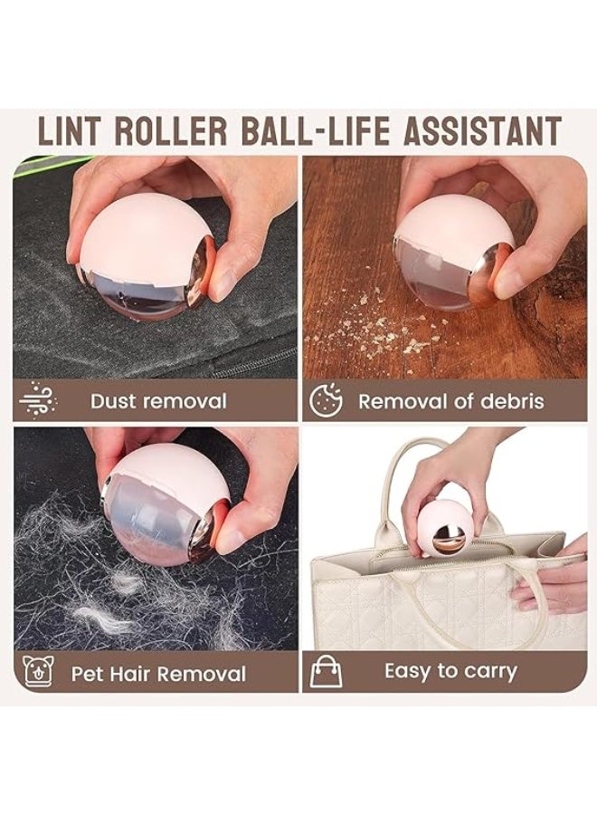 سبيس شوب كرة بكرة الوبر اللاصقة مزيل الشعر بكرة الوبر الجِل القابلة لإعادة الاستخدام مزيل الوبر الصغير محمول للسفر مقاوم للغبار أبيض - Image 5