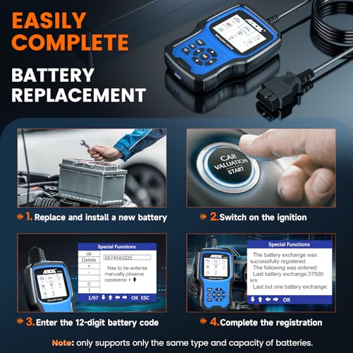 Ancel Ancel BM700 Fit for BMW OBD2 Scanner - Full System Diagnostic Scan Tool with All Reset Services, Battery Registration Tool for BMW Mini Cooper Code Reader, Enhanced CBS Reset/Correct, EGS, CAS Reset - Image 2