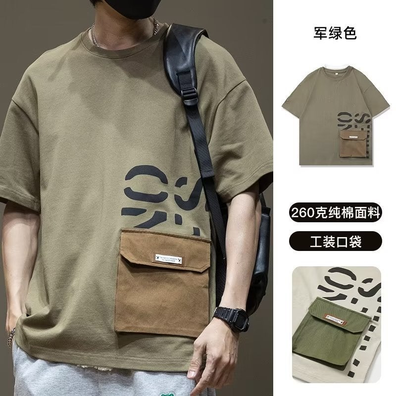 New Foreign Trade Short-Sleeve T-Shirt for Men, Summer Loose Plus-Size Trendy Brand for Big Men, Cross-Border - Image 2