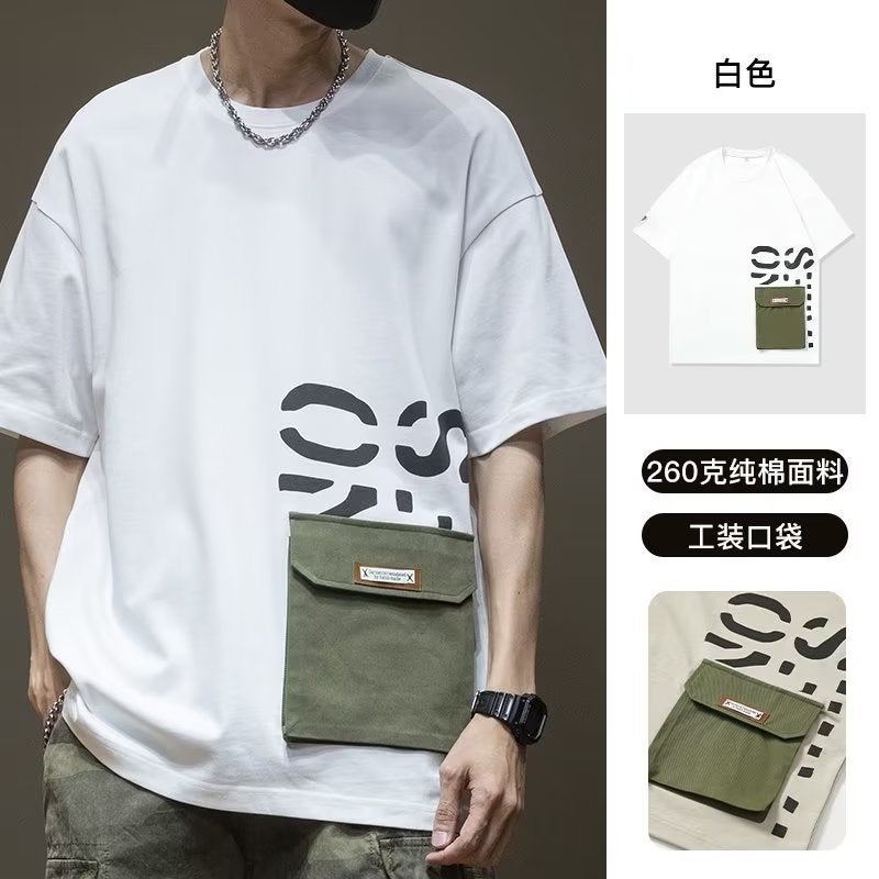 New Foreign Trade Short-Sleeve T-Shirt for Men, Summer Loose Plus-Size Trendy Brand for Big Men, Cross-Border - Image 4
