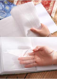 DUNISO 200 Pockets Foil Stamping Photo Album for 6 Inches Photos Portable Photo Album for Family Wedding Boys Girls  - Image 4