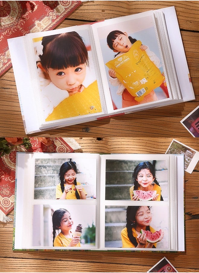DUNISO 200 Pockets Foil Stamping Photo Album for 6 Inches Photos Portable Photo Album for Family Wedding Boys Girls  - Image 2