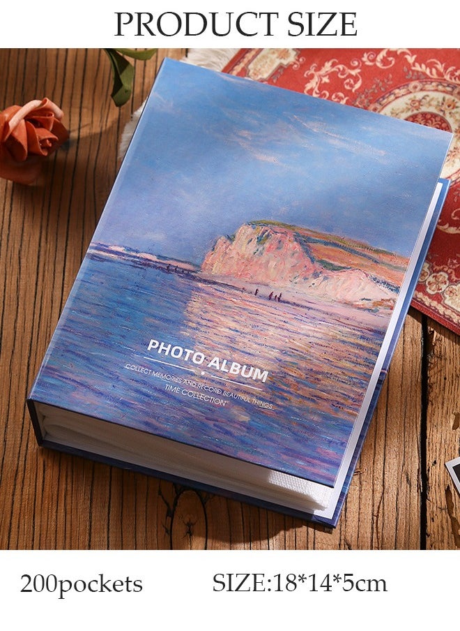 DUNISO 200 Pockets Foil Stamping Photo Album for 6 Inches Photos Portable Photo Album for Family Wedding Boys Girls  - Image 5