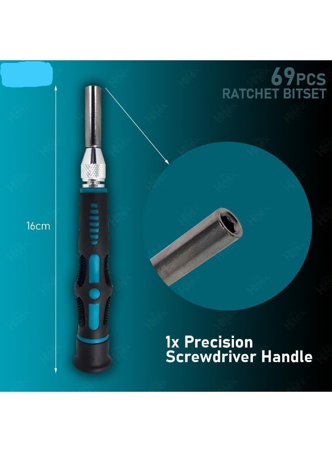 Giffex 69 Multi-Bit Ratchet Screwdriver Set, Featuring Two Different Handle Sizes And a Comprehensive Variety Of Bits For Precision And General-Purpose Work - Image 5