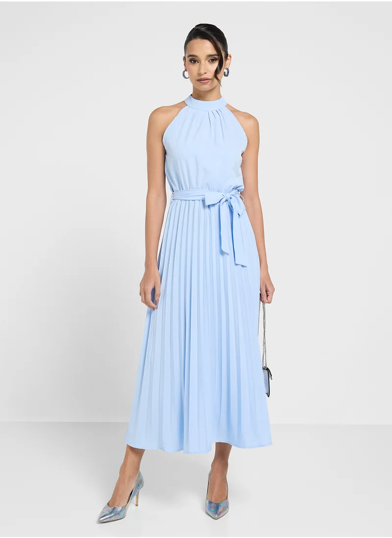 ايلا Sleevless Pleated Dress