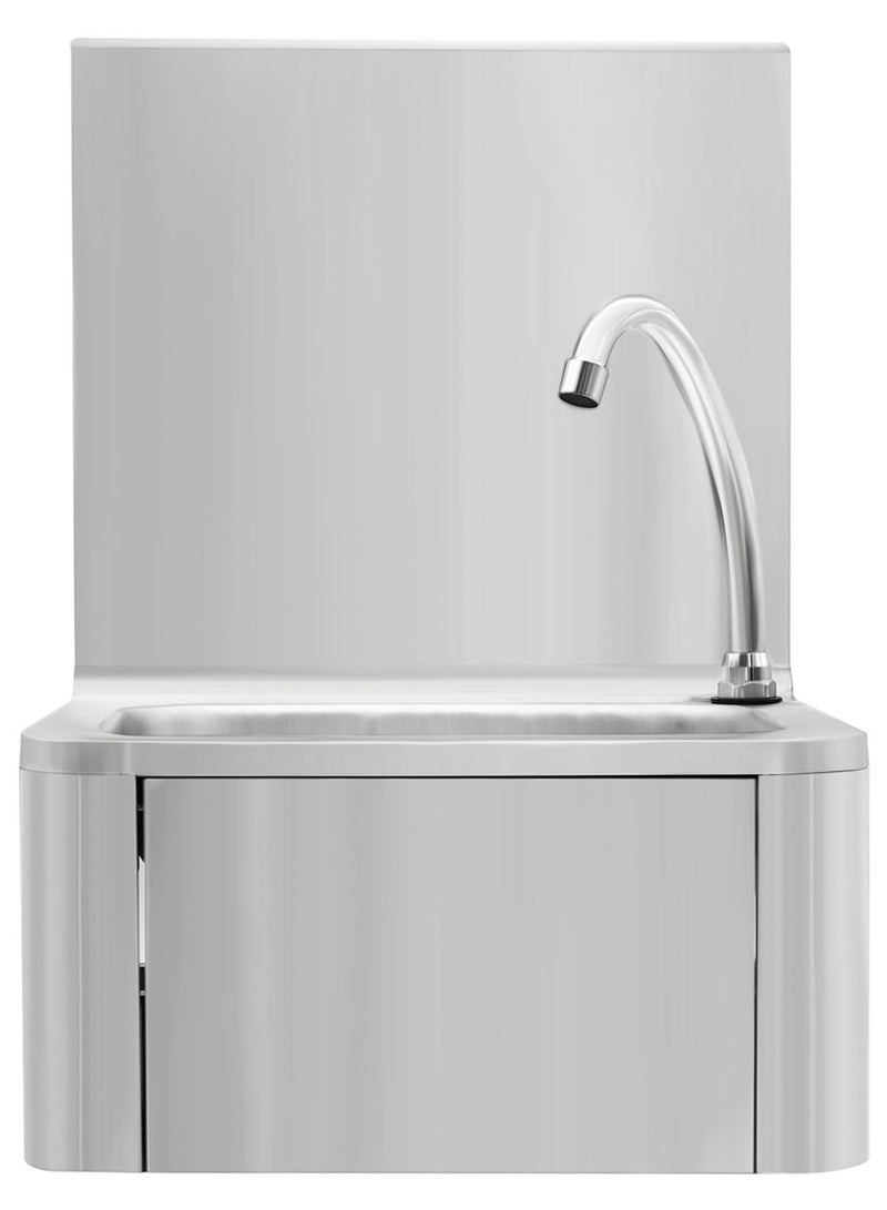 Grace Commercial Kitchen Knee Operated Hand Wash Sink Stainless Steel Kitchen Basin Hand Free Catering Includes Tap and Backsplash - Image 3