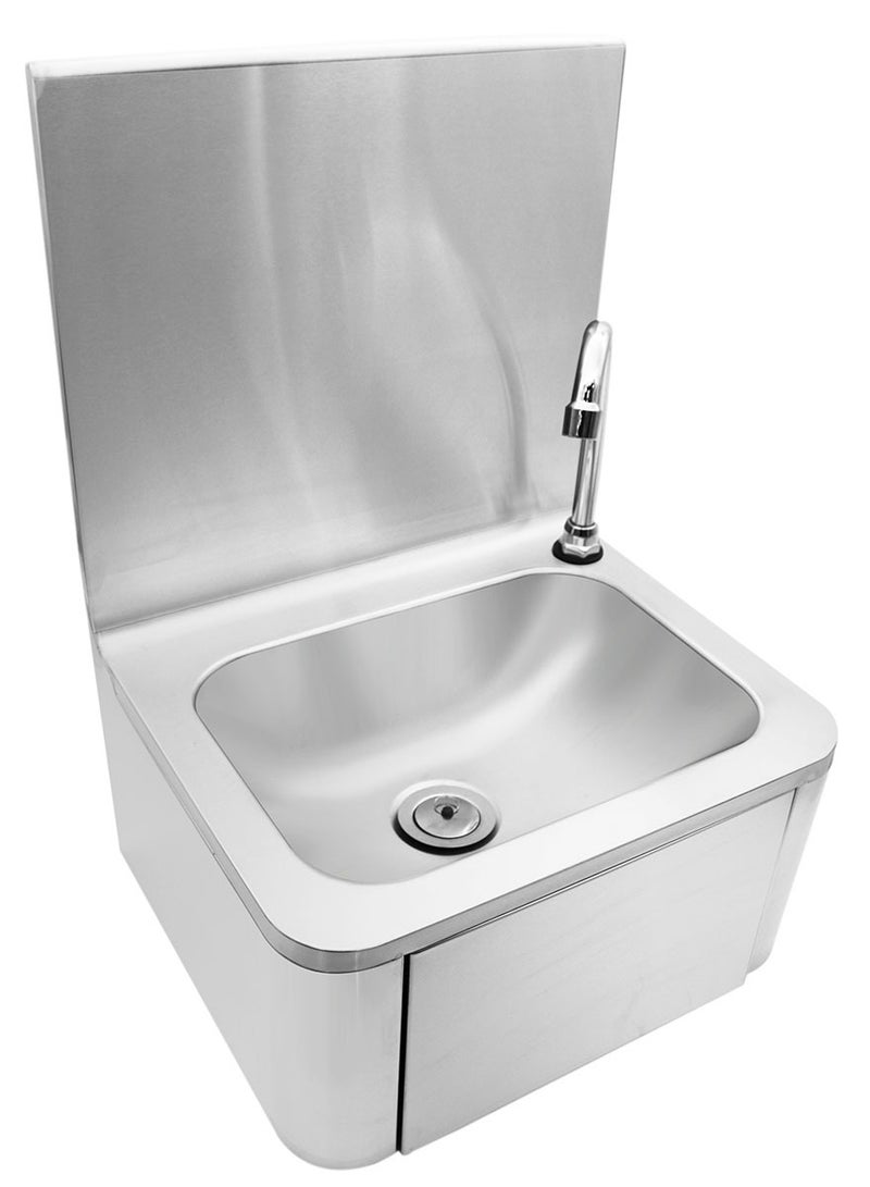 Grace Commercial Kitchen Knee Operated Hand Wash Sink Stainless Steel Kitchen Basin Hand Free Catering Includes Tap and Backsplash - Image 5